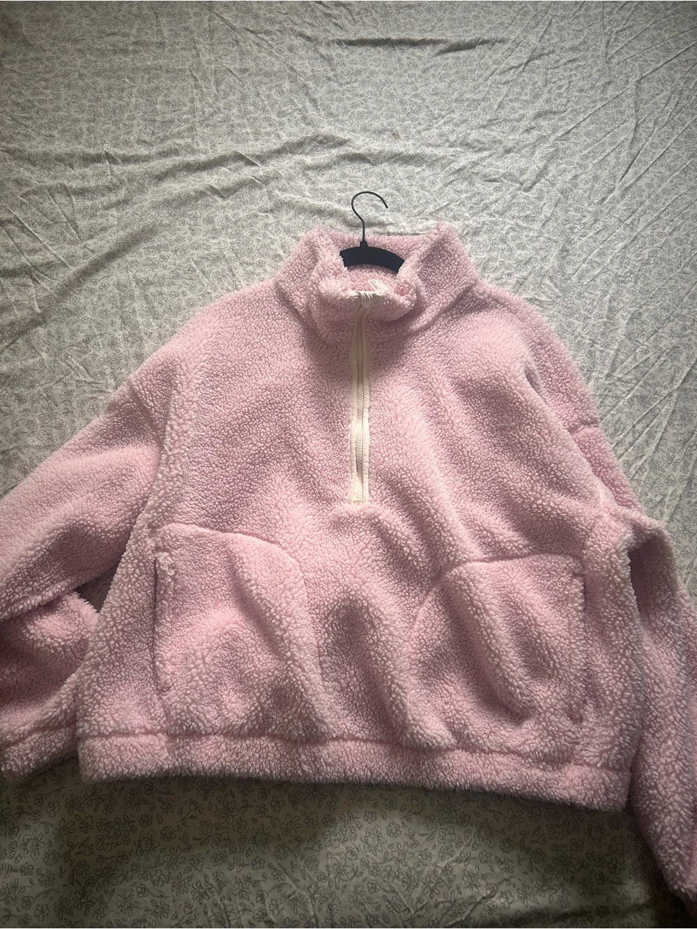 All in Motion Pink Sherpa Half-Zip Pullover Jacket
